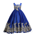 2020 New Pure color elegant girls dress